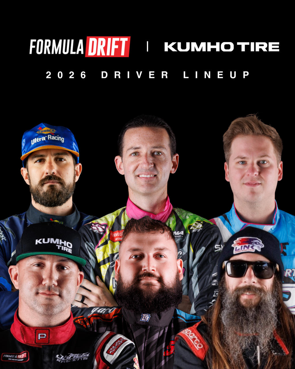 Kumho Tire 2026 Formula DRIFT Driver Lineup